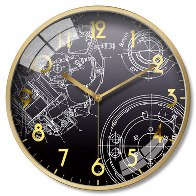 摩门创意风卧室挂钟客厅