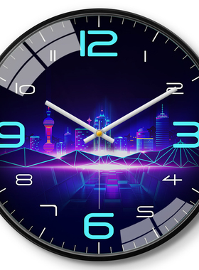 MOMEN/摩门挂钟客厅家用时尚朋克风钟表卧室玄关静音艺术挂墙壁钟