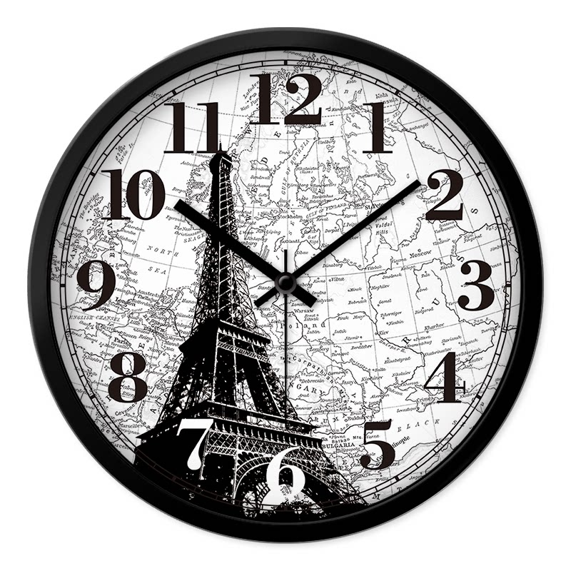 酒店挂钟前台大堂大厅背景墙静音时区时钟各国世界多时区宾馆钟表