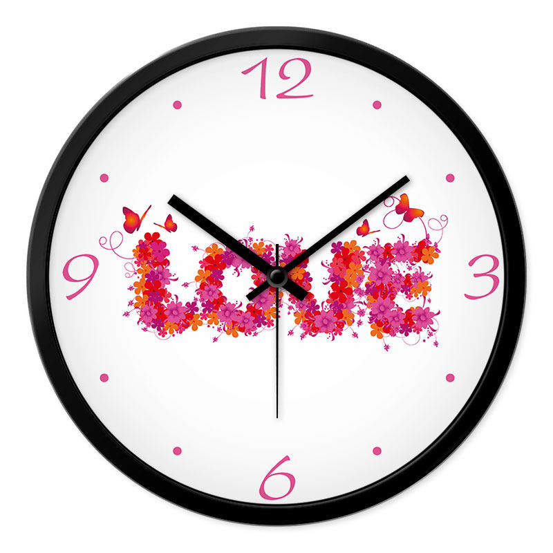 摩门创意风卧室爱情电子挂钟客厅