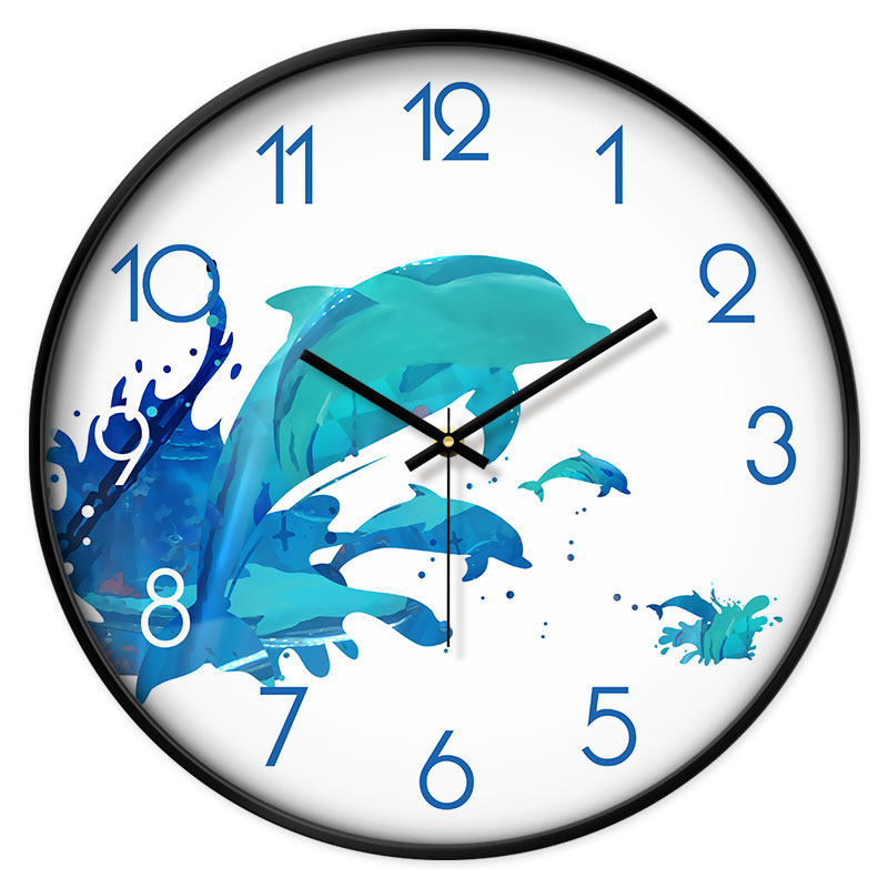 摩门挂钟家里客厅创意现代时钟电子挂表卧室静音墙壁钟石英钟表