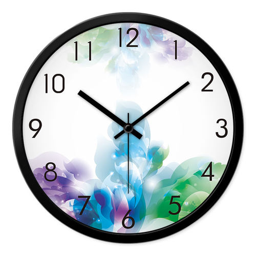 摩门创意风艺术水彩画挂钟客厅