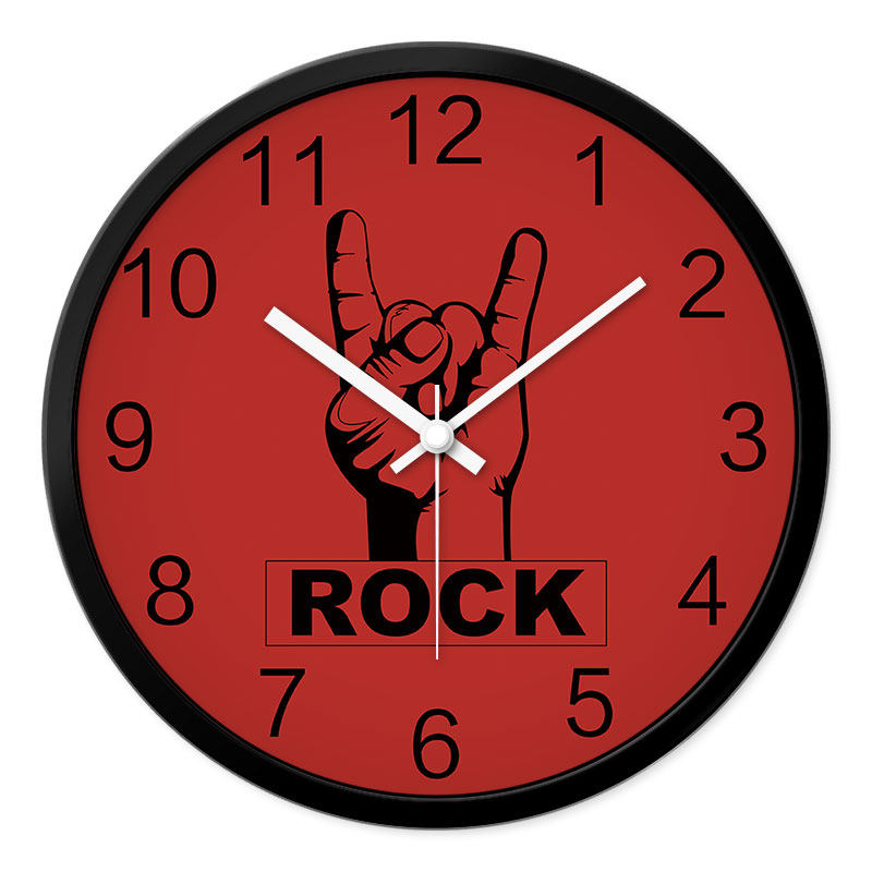 摩门挂钟创意摇滚ROCK挂表酒吧酒店静音时尚时钟石英钟表12/14寸