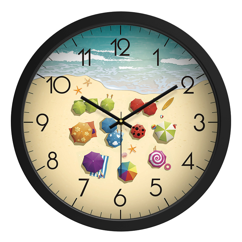 摩门创意风客厅卧室静音石英钟