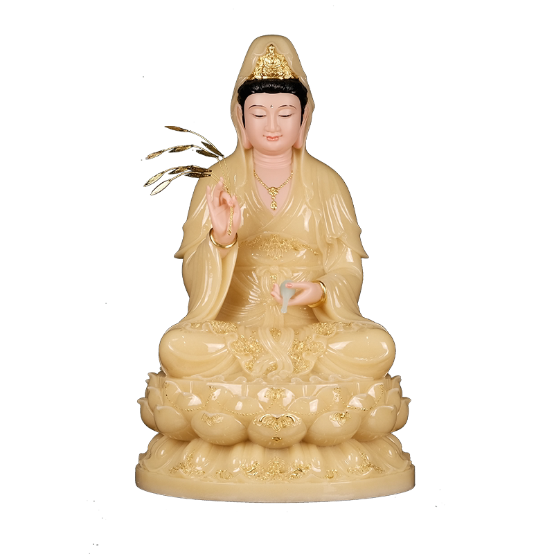 金旺来观音菩萨汉白玉佛像