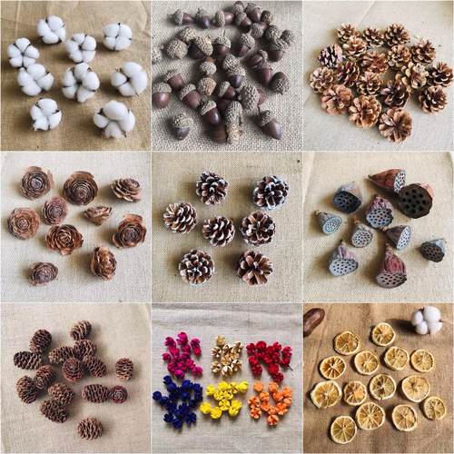 diy干花包松果莲蓬幼儿园森林