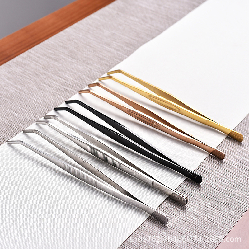 Thickened stainless steel tea clip, metal tea tweezers clip