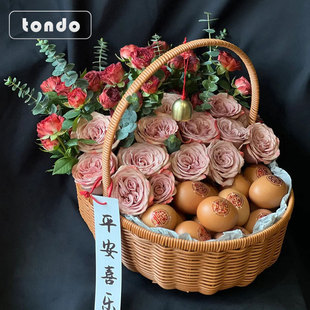 手提月子鸡蛋花篮diy材料包手提鸡蛋花篮送产妇月子礼物手拎花篮