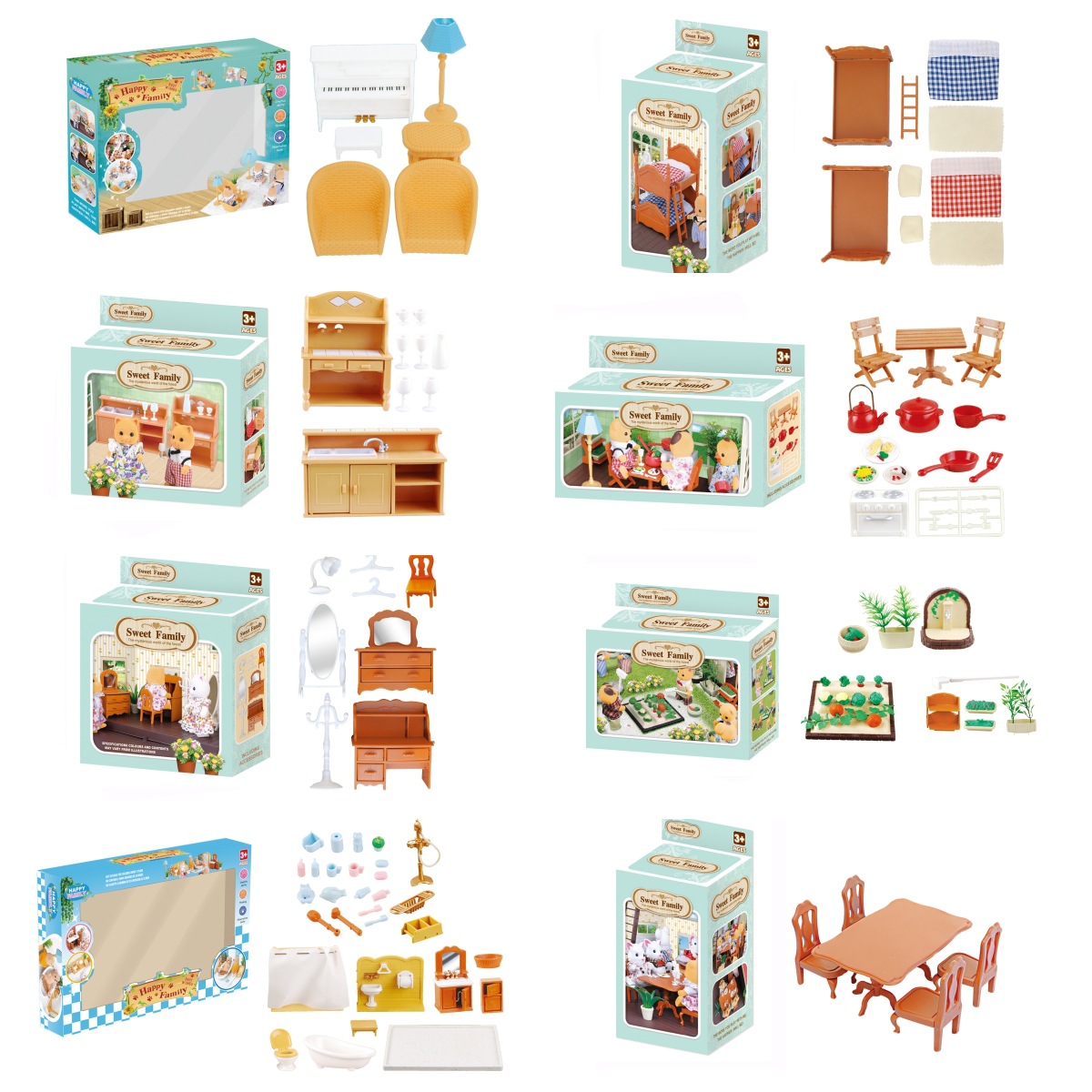 陀螺微缩家具迷你家电卧室客厅过家家玩具娃娃屋场景模型摆件