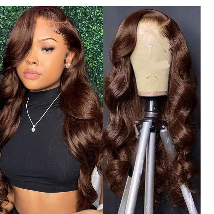 外贸时尚前蕾丝花边假发 亚马逊欧美大波浪长卷发全头套