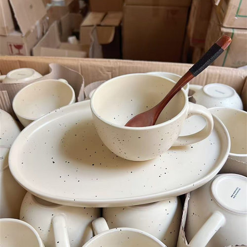 泼墨早餐碗陶瓷早餐杯大容量酸奶燕麦片碗高颜值马克杯耐高温