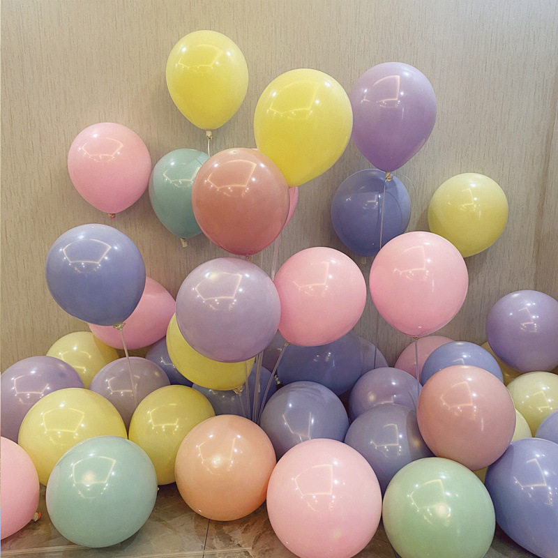 加厚10寸2.2克玛卡龙气球印字装饰毕业开学日场景布置汽球