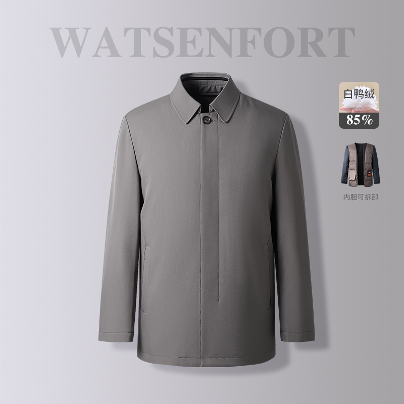 可拆羽绒内胆男士羽绒服华森堡