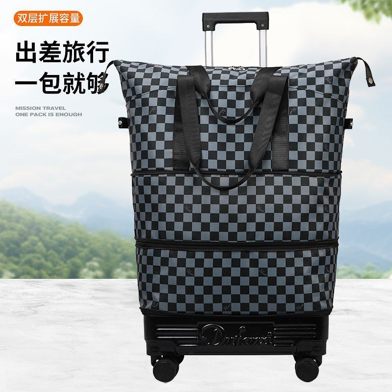 带轮子的旅行袋拉杆包防水男女