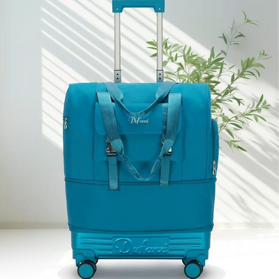 旅行包女滑轮行李袋大容量万向轮拉杆行李包轻便带轮子折叠行李箱