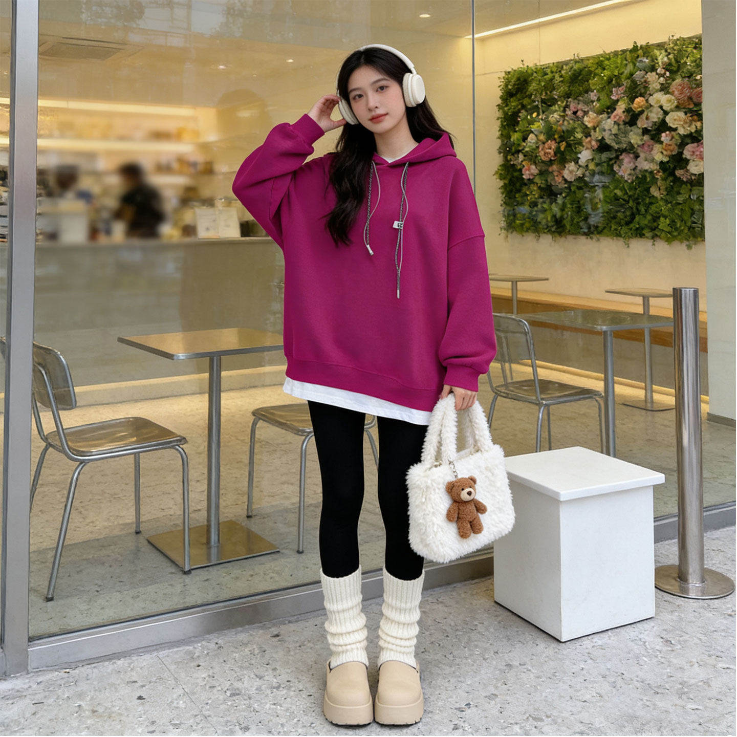 火龙果红色连帽卫衣女加绒2026新款春秋冬季薄款韩版假两件中长款,女装/女士精品,卫衣/绒衫,淘宝优惠券,粉丝福利购,淘宝优惠卷