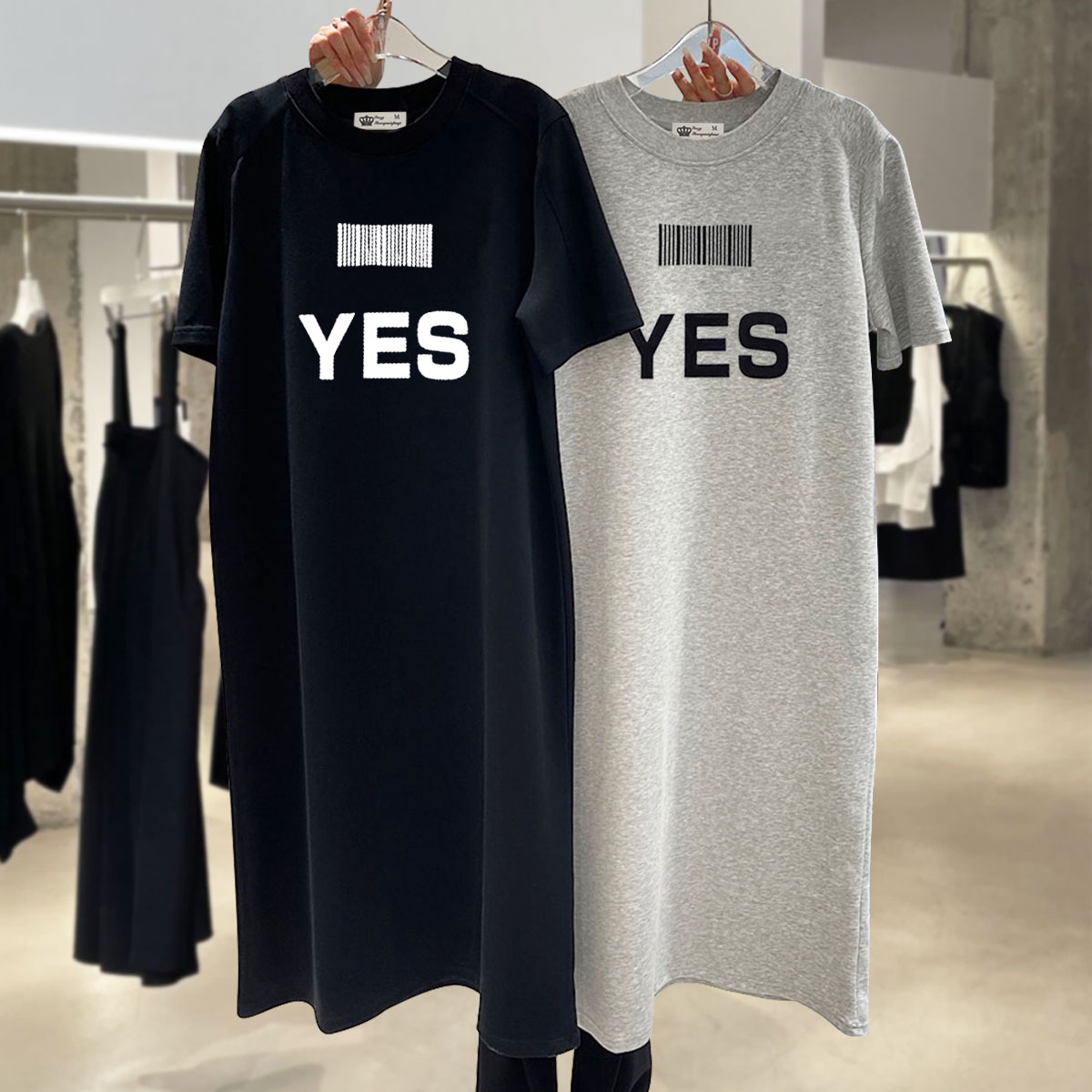 短袖t恤宽松裙子中长款