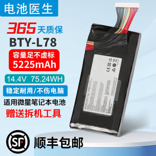 适用MSI微星GT73BTY-L78电池