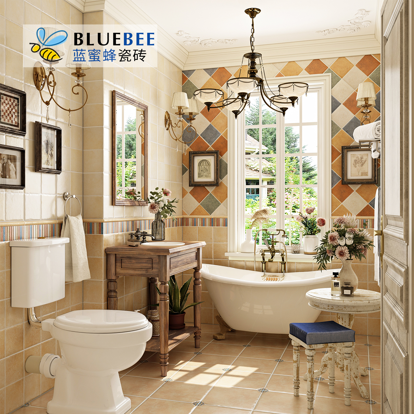 美式风厨房卫生间复古砖全屋设计