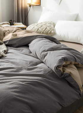 简约文艺水洗棉纯棉全棉单件被套被罩150x200cm160x210cm180x220