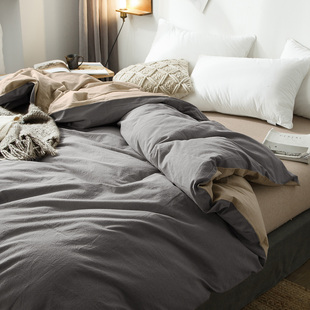 简约文艺水洗棉纯棉全棉单件被套被罩150x200cm160x210cm180x220