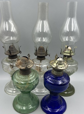 真货七八十年代老物件西洋古董古玩收藏老式老玻璃煤油灯具工具