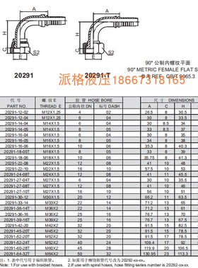 厂家直销液压卡套式接头20291液压接头高压油管