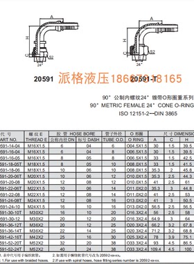 厂家直销液压卡套式接头20591高压油管重型接头