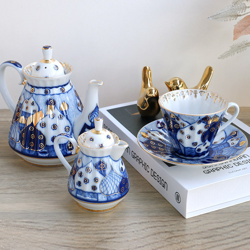 Lomonosov咖啡杯碟屋顶花园果盘