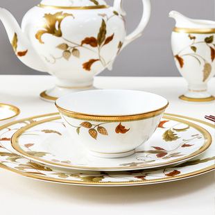 Noritake则武ISLAY精致骨瓷盘子家用平盘深盘米饭碗汤碗轻奢餐具