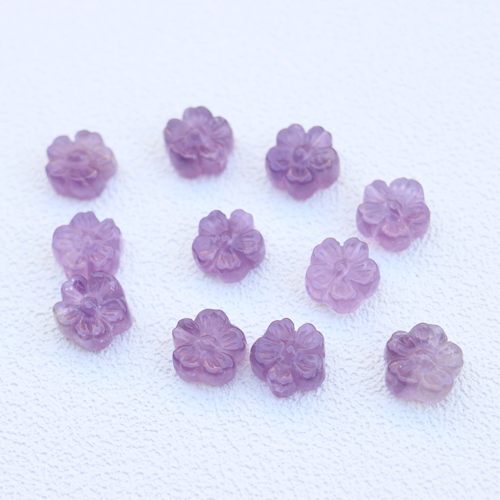 天然紫水晶五福梅花散珠diy手链
