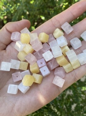 圆亿天然石彩色方糖diy饰品