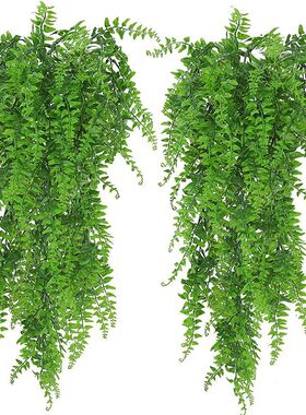 亚马逊仿真壁挂 波斯草藤条 人造悬挂蕨类植物藤蔓悬挂 绿色植物