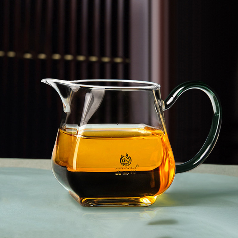 鑫凤祥玻璃公道杯带茶漏一体大号加厚耐高温四方公杯家用分茶器,餐饮具,公道杯,淘宝优惠券,粉丝福利购,淘宝优惠卷