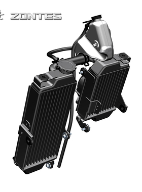 升仕ZT300 ZT310-TT1T2X1X2R1R2摩托车左右水箱副水箱散热器配件