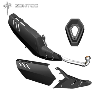 G踏板摩托车消音器排气管罩防烫板前后部配件 ZT368E 升仕新款
