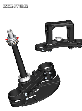 升仕ZT703F减震方向器上下连板压块方向柱立柱上联板压力轴承配件