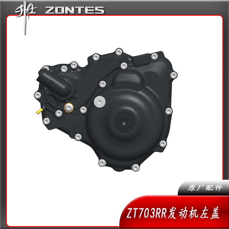 升仕ZT703RR摩托车原厂发动机左曲轴箱体盖磁电机线圈左盖 水泵盖