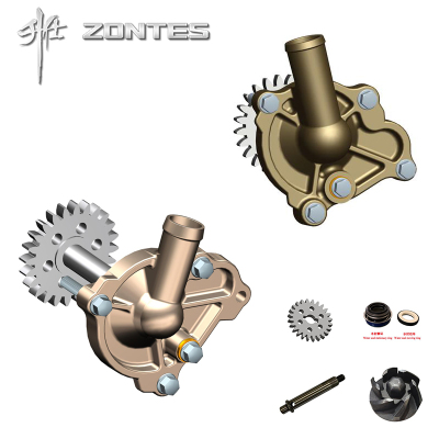 升仕ZT310XTRV12摩托车ZT180发动机水泵轴齿轮水封盖密封圈油封