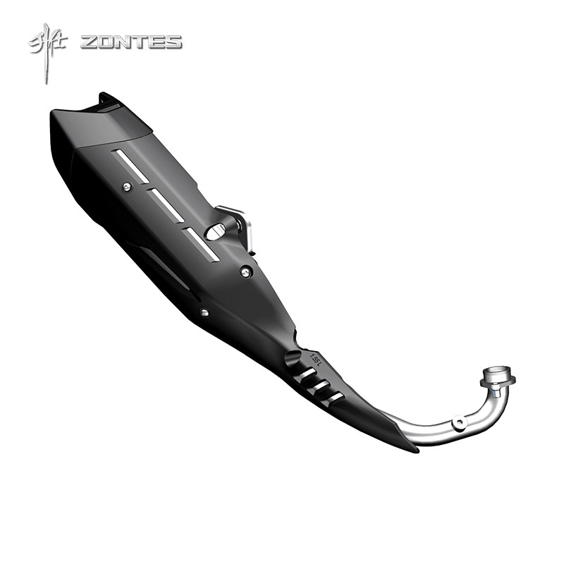 升仕踏板ZT350T-E T-M摩托车排气管消声音器 烟筒前后防烫罩配件