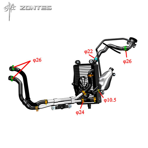 升仕ZT350T-E水冷系统主副水箱