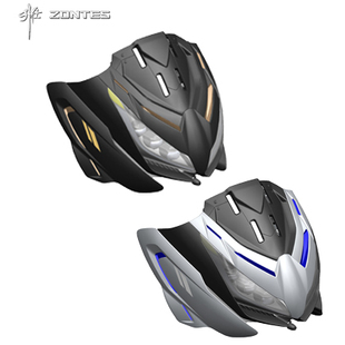 升仕新款 E头部外壳衬板支架大灯氛围灯头罩面板 踏板摩托车ZT368