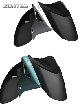 升仕ZT150D踏板摩托车前挡泥板中部左右装饰罩前水板挡泥瓦配件