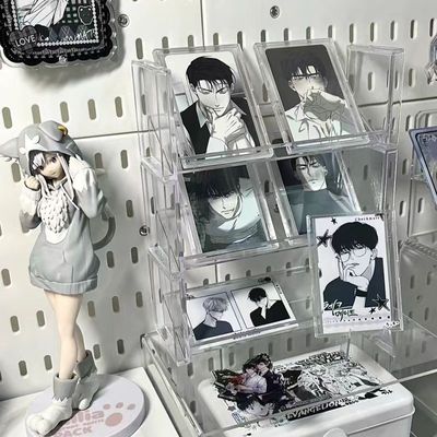 透明吧唧亚克力多层可叠加化妆品置物架桌面ins阶梯式展示陈列架