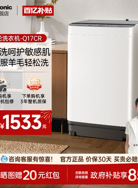 松下波轮洗衣机10kg全自动家用大容量除螨羊毛羽绒官方旗舰Q17CR