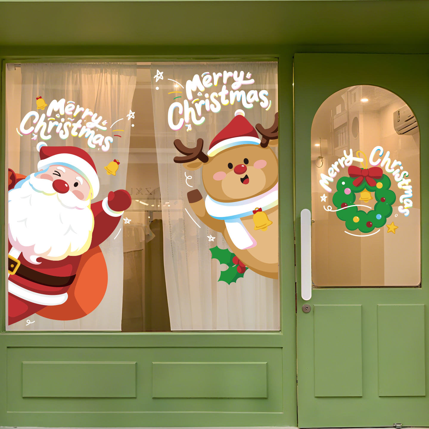 2026圣诞节装饰品玻璃贴纸橱窗户