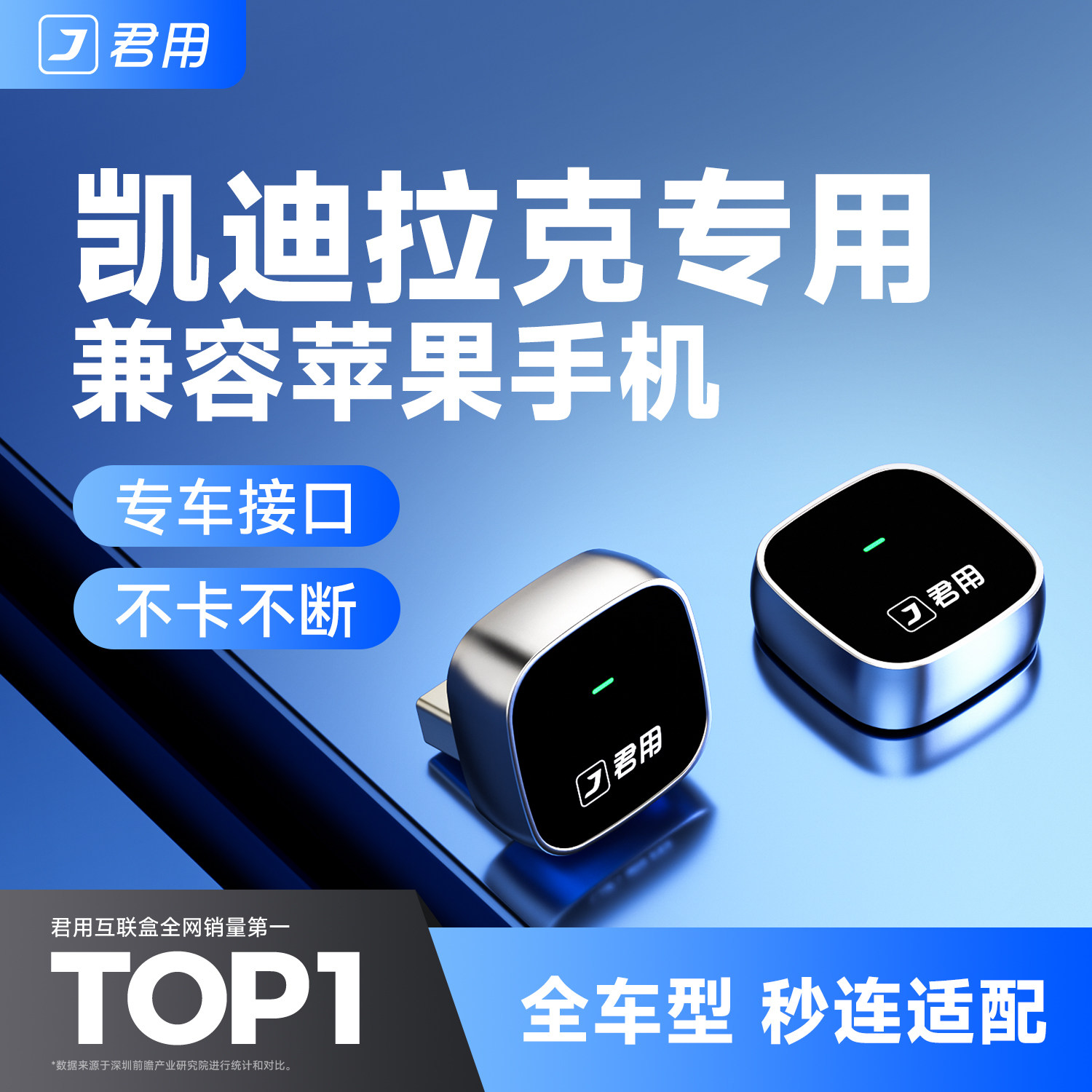 君用凯迪拉克有线转无线CarPlay盒子适用ATSL/CT5/CT6XT4车机互联
