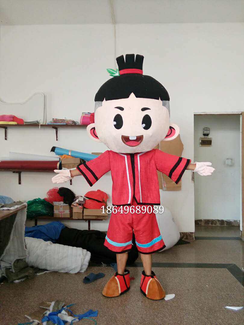 少数民族人物形象卡通人偶服装，成人头套玩偶服装定制，毛绒布偶