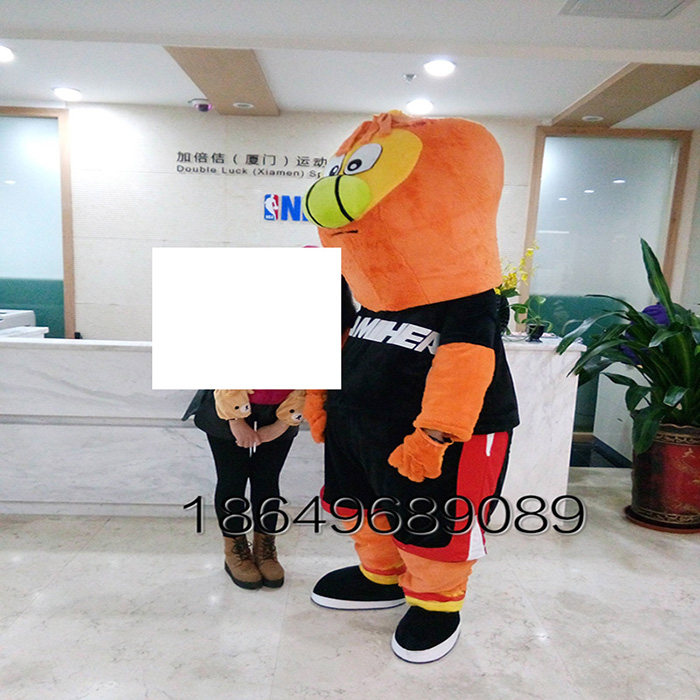 定制NBA火鸡吉祥物人偶服装 卡通头套道具 毛线玩具行走表演服