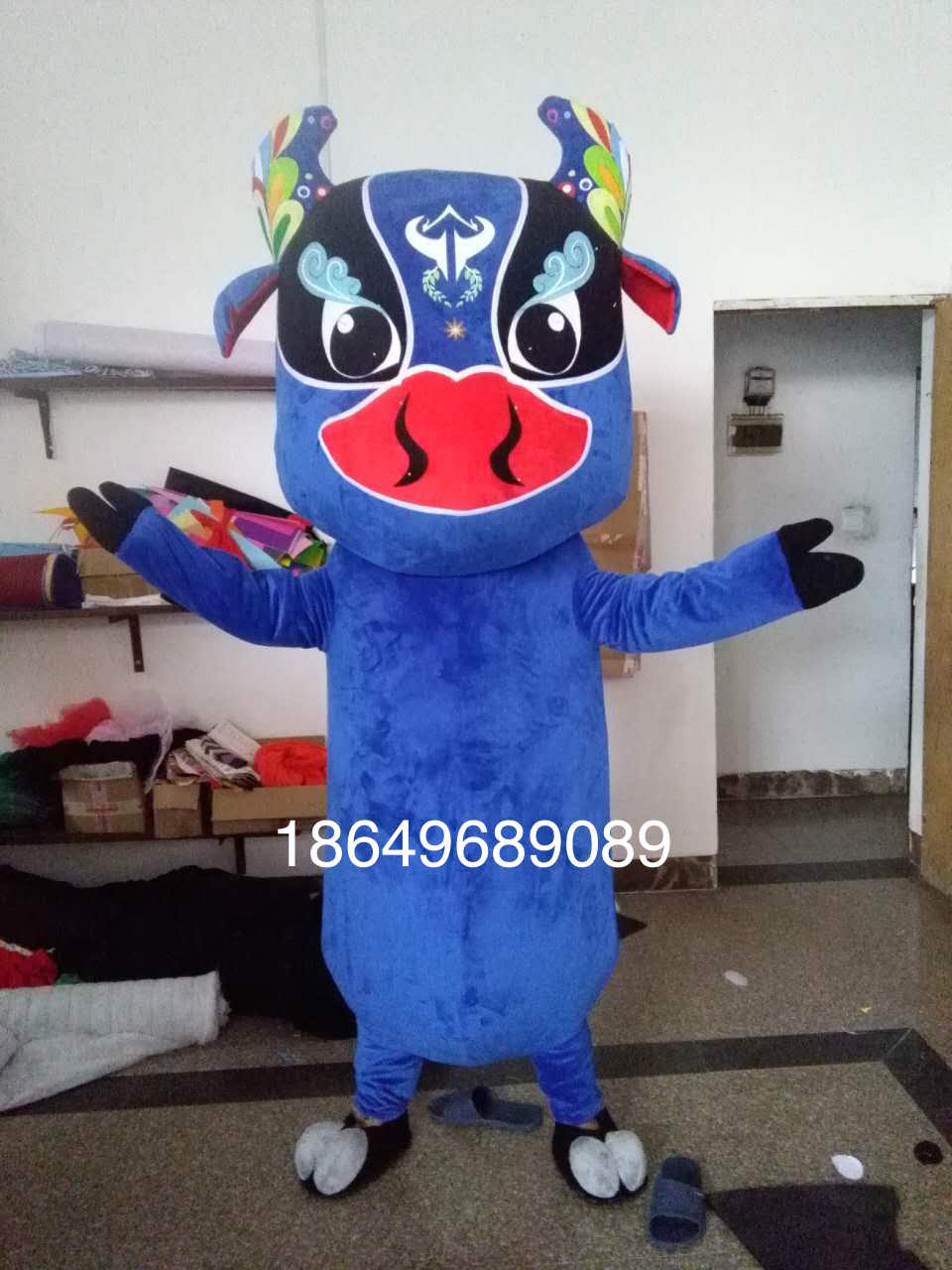 来图定制生肖牛人偶服头套道具玩偶服饰卡通头套玩偶人偶服装